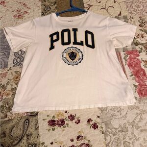 Polo by Ralph Lauren Kids White Tee with Navy Logo
